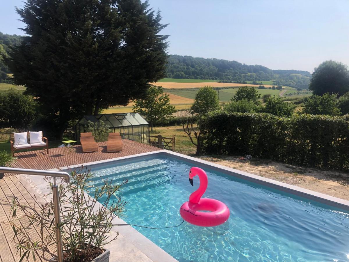 Gite Piscine Jacuzzi Privatises Clos Valentin Freulleville المظهر الخارجي الصورة