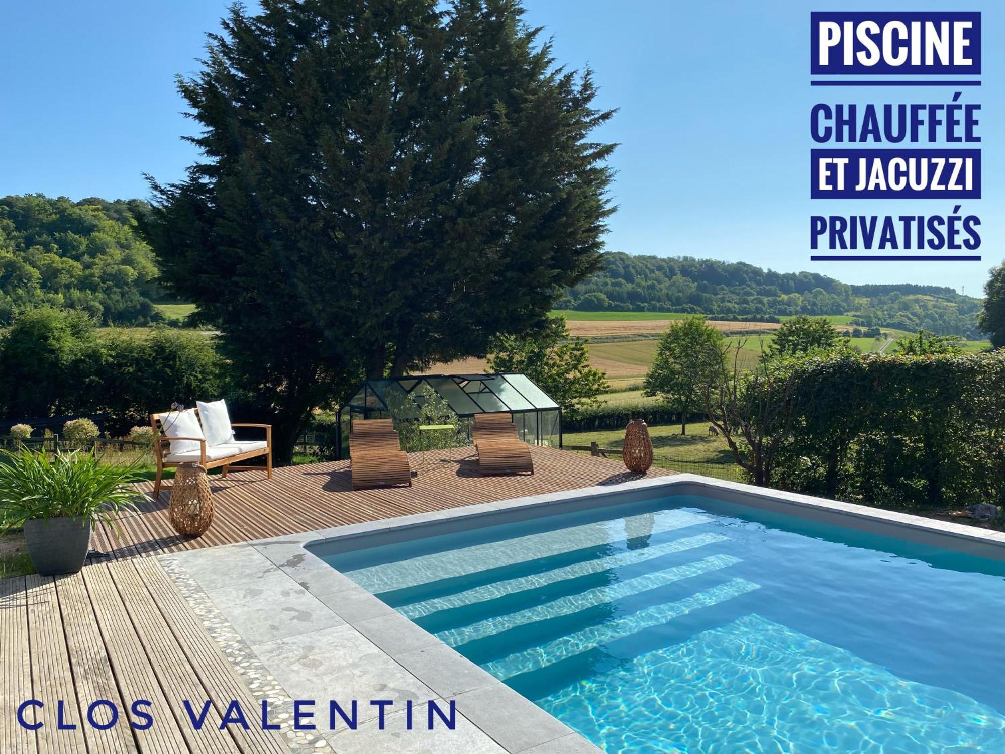 Gite Piscine Jacuzzi Privatises Clos Valentin Freulleville الغرفة الصورة